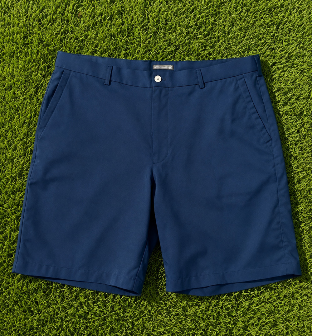 Peter Millar Navy Blue Flat Front Men’s Shorts